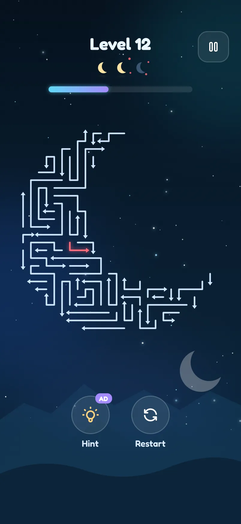 Moon Arrows gameplay screenshot